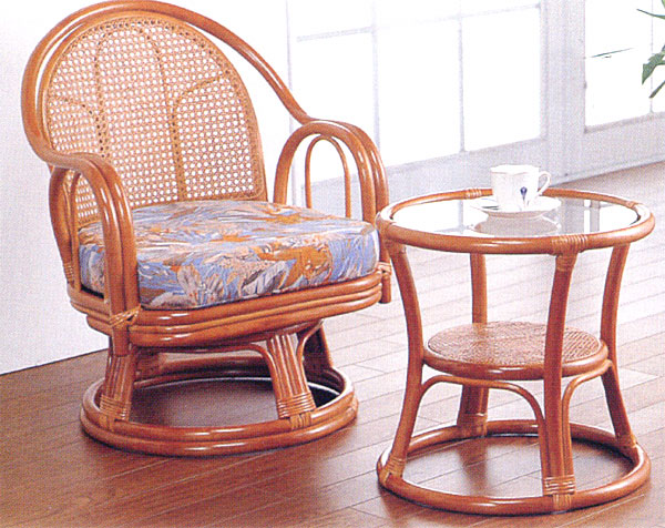 籐製品テーブルイス 2000円値下げしました（アラムサリ チーク＆ラタン  