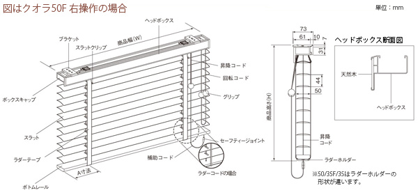 ブラインド クオラ50 コード式 B2001～B2027