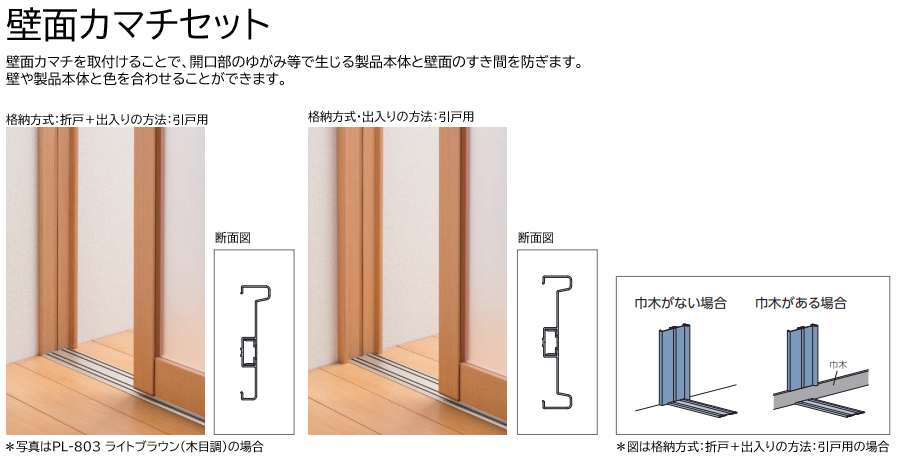 壁面カマチセット